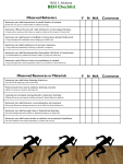 Behaviorism Observation Checklist