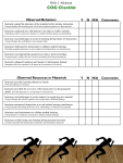Cognitivism Observation Checklist